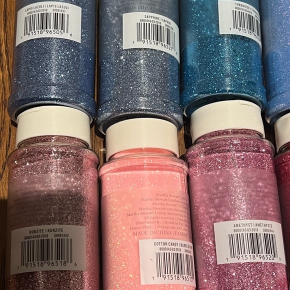 MARTHA STEWART SUPER FINE GLITTER BRAND NEW NEVER USED 17 BOTTLES - Picture 5 of 6